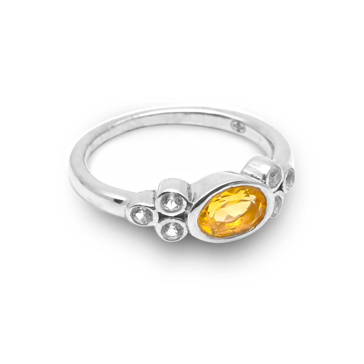 Bague citrine, topaze argent Bena